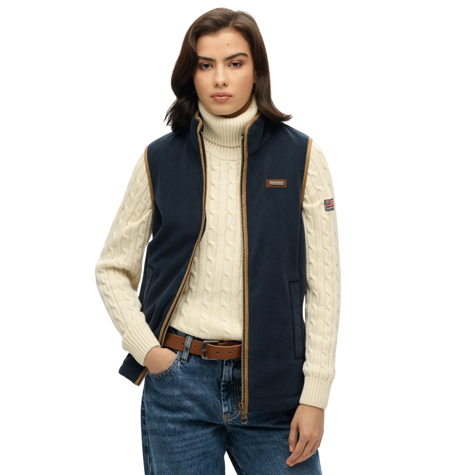 Superdry Womens Estate Fleece Gilet - Image 2