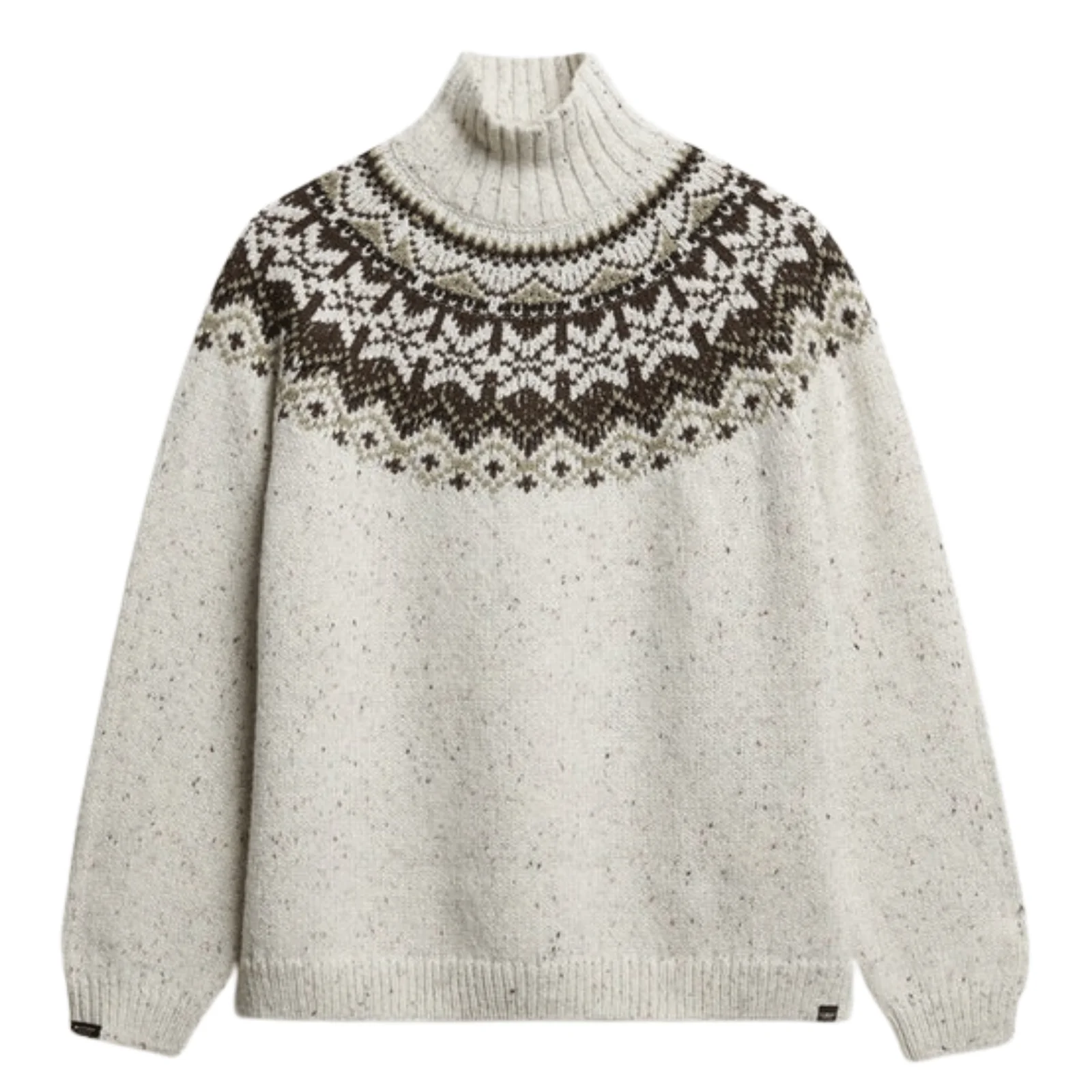 Superdry Womens Fairisle High Neck Knitwear Jumper - Image 11