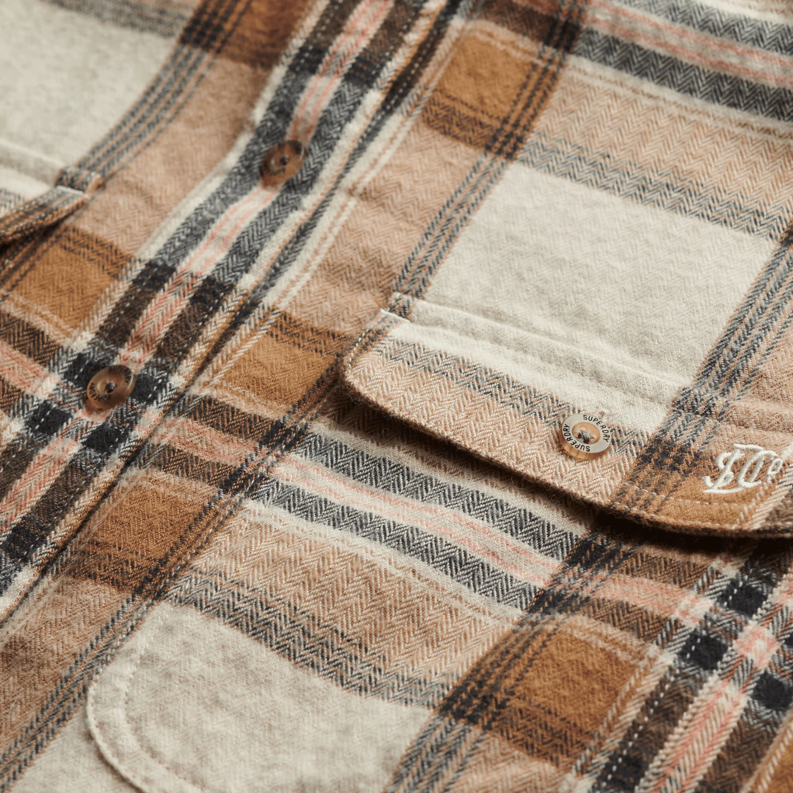 Superdry Womens Lumberjack Check Flannel Long Sleeve Shirt - Image 4