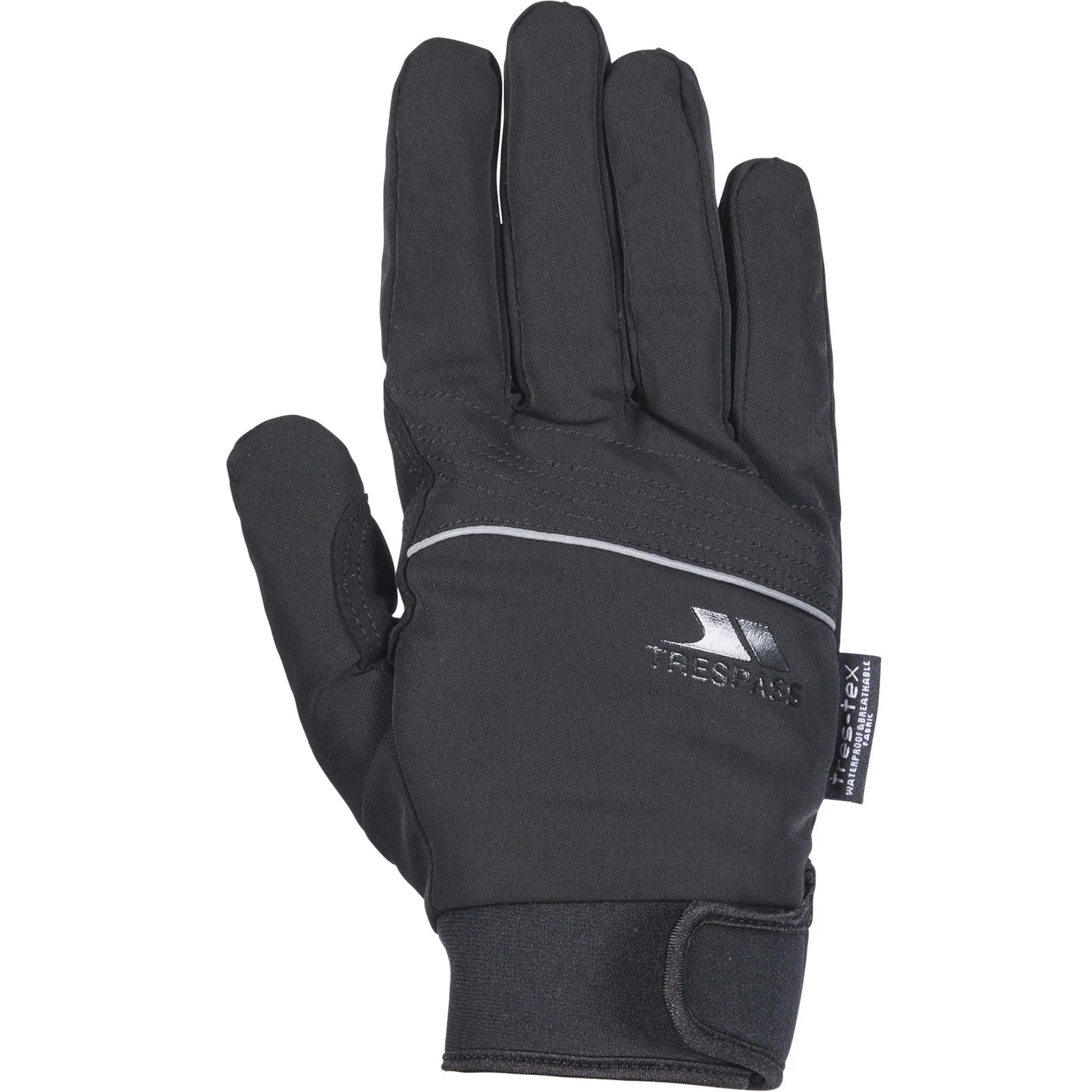 Trespass Adults Cruzado Waterproof Gloves - Black - Image 2