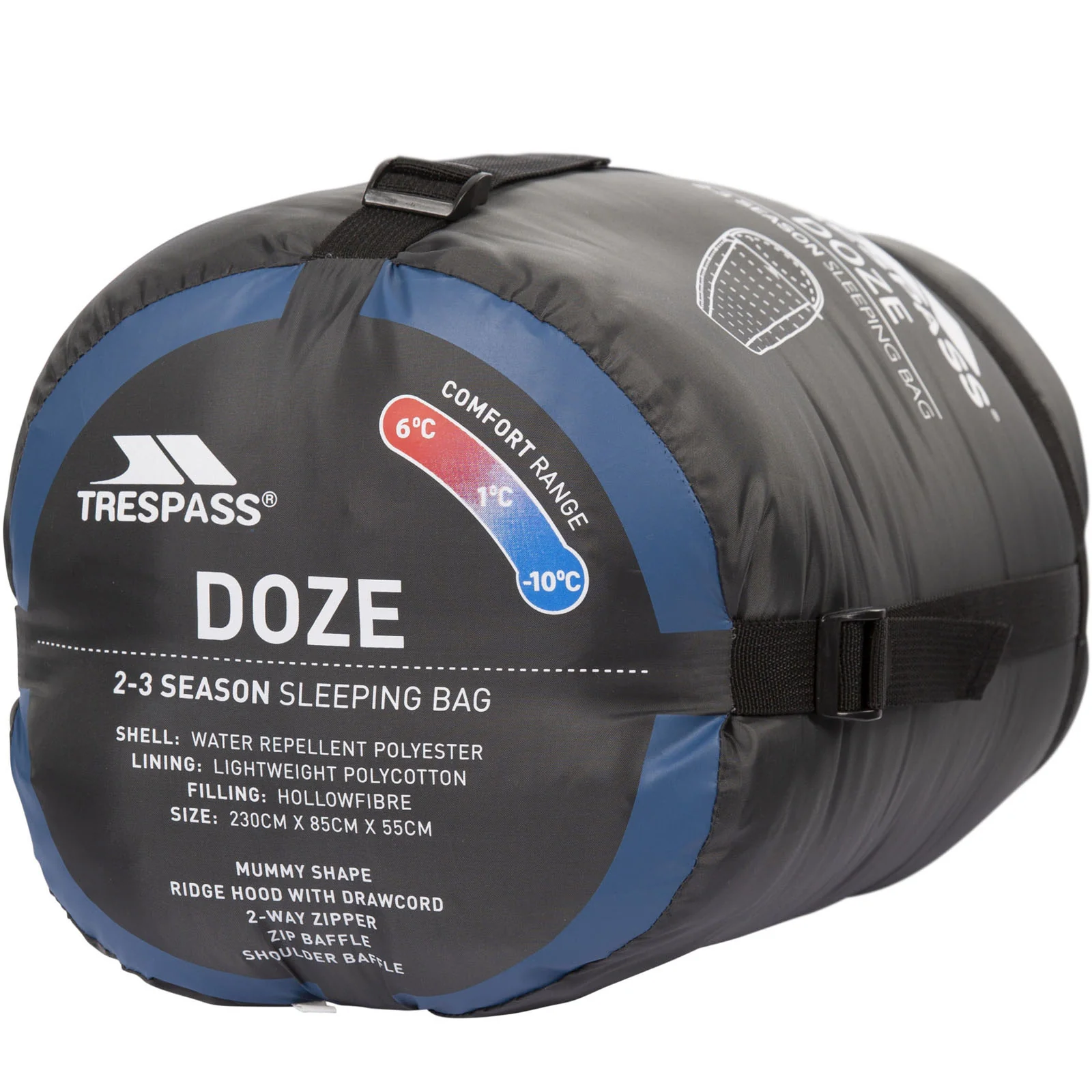 Trespass Adults Doze 3 Season Water Repellent Camping Sleeping Bag - Image 27