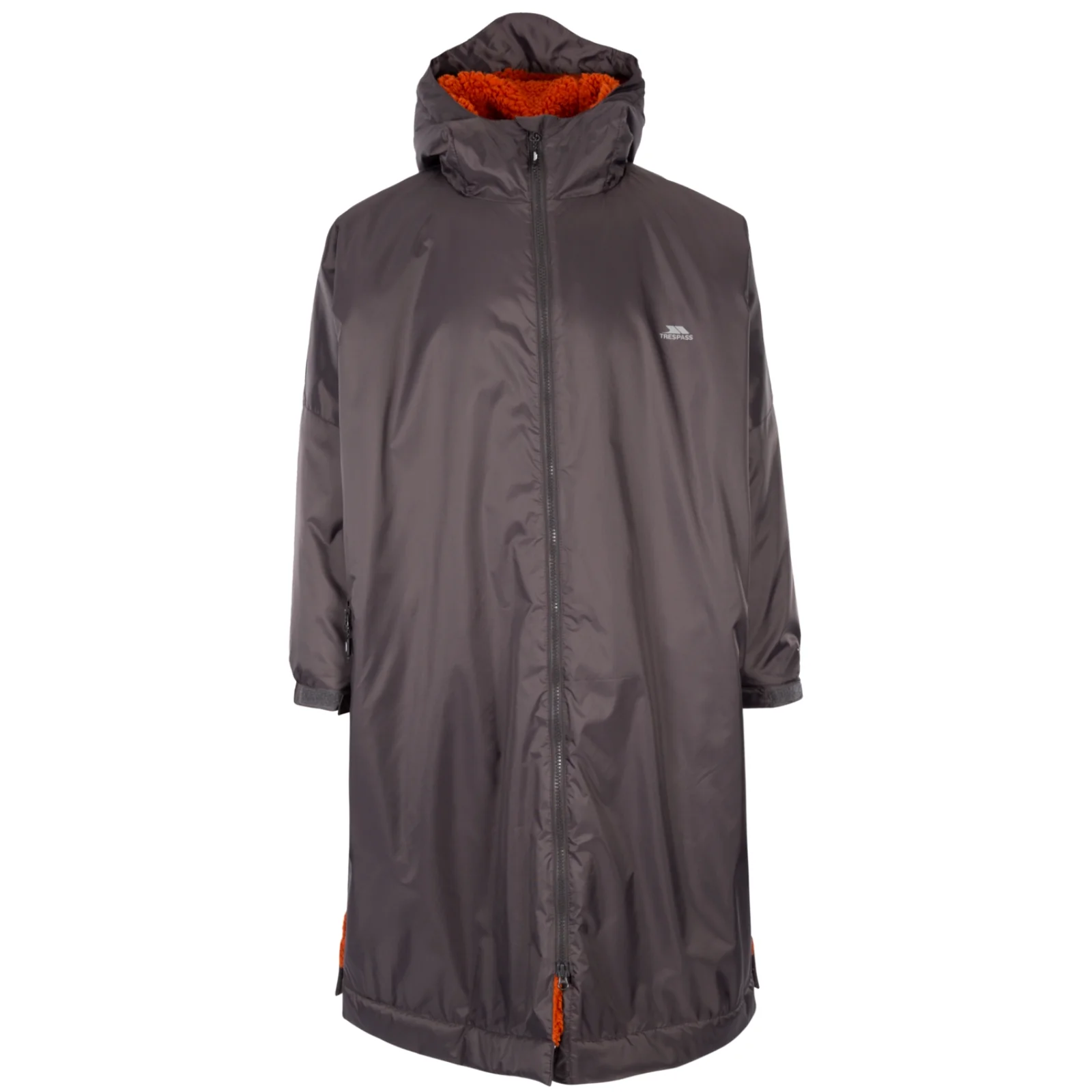 Trespass Adults Oversized Hooded Changing Robe Dry Coat - Dark Grey - Image 5
