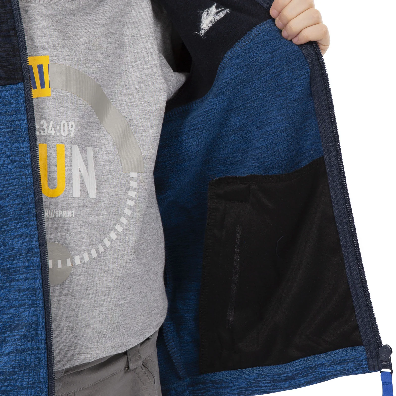Trespass Kids Value Full Zip Hooded Fleece - Navy - Image 3