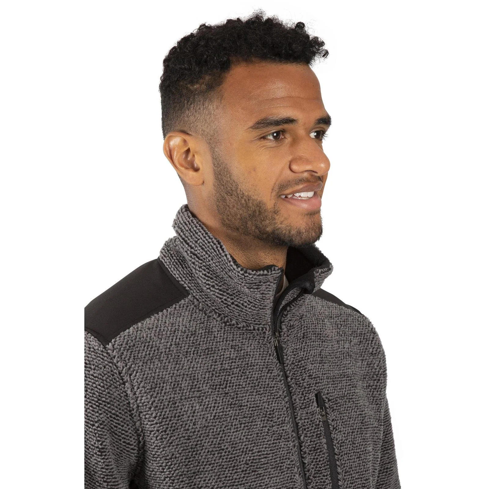 Trespass Mens Faratino Knitted Striped Fleece Jacket - Image 26