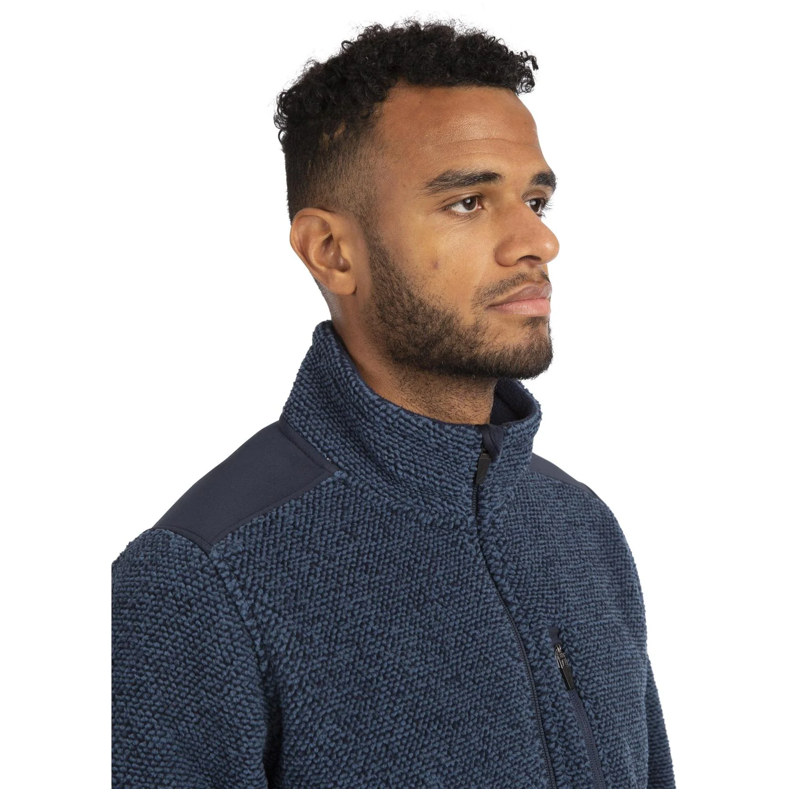 Trespass Mens Faratino Knitted Striped Fleece Jacket - Image 40