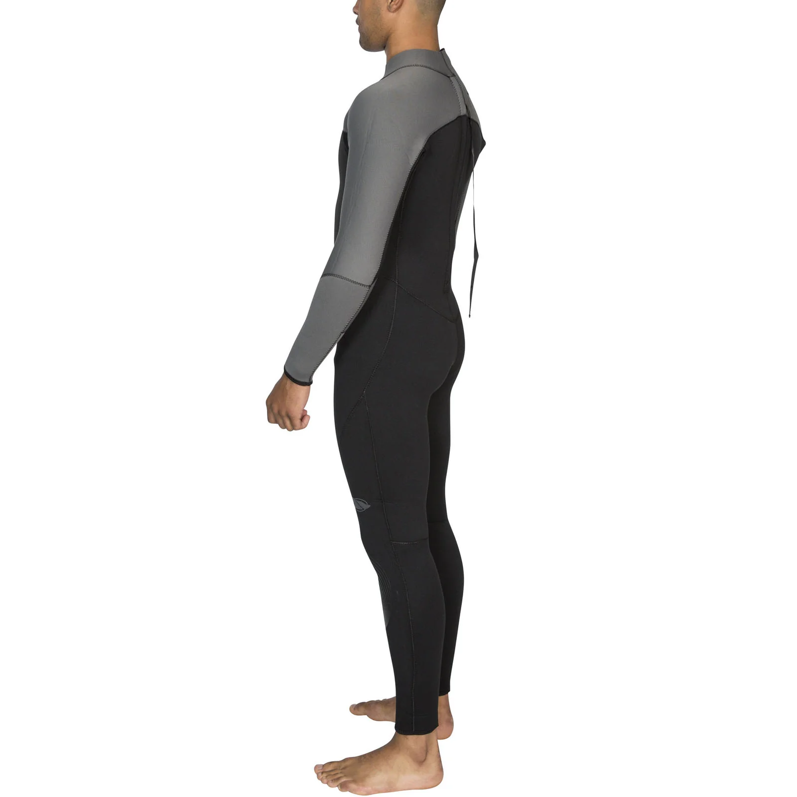 Trespass Mens Lakee 5MM Zip Back Surfing Wetsuit - Black - Image 3