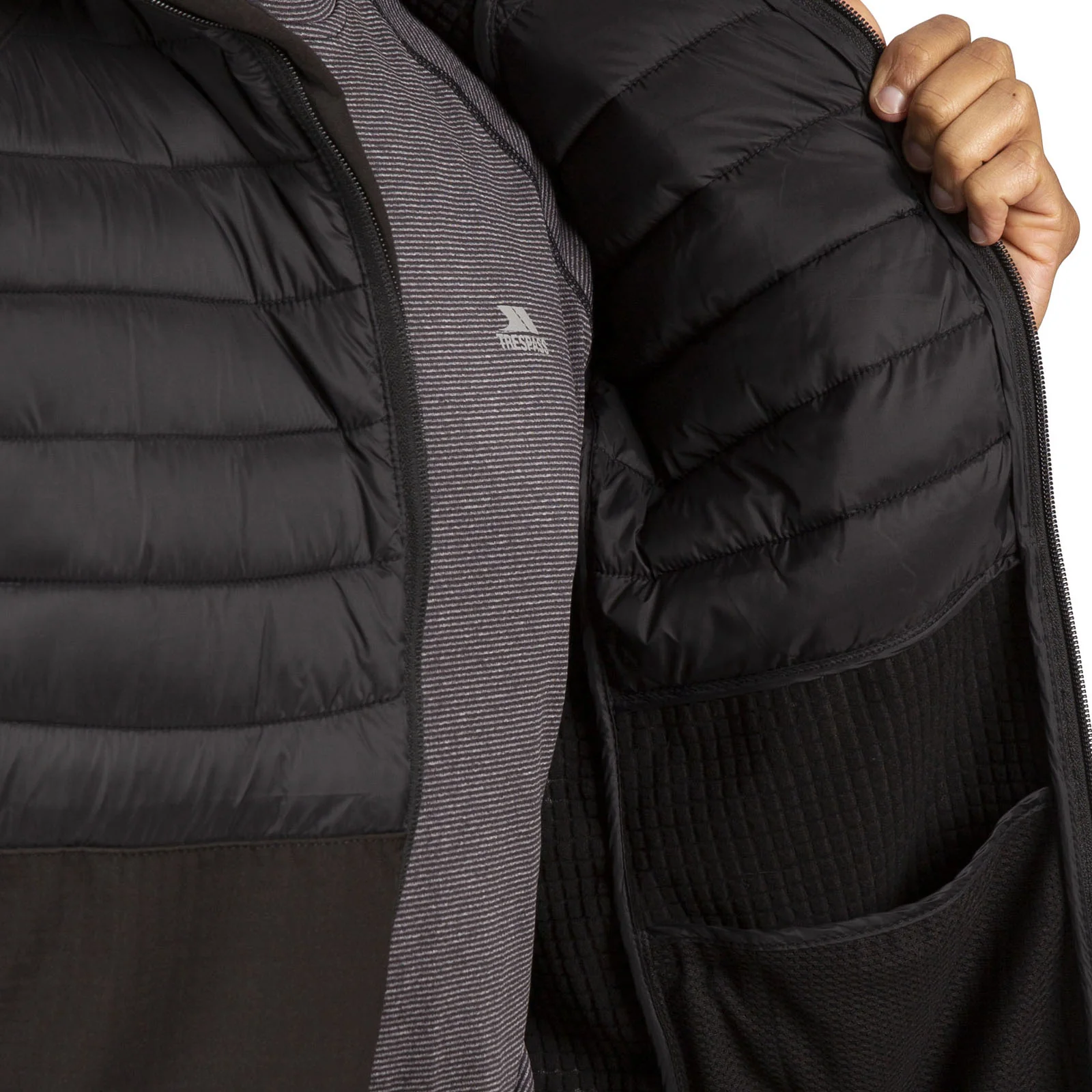 Trespass Mens Lenek Waterproof Jacket - Black - Image 3