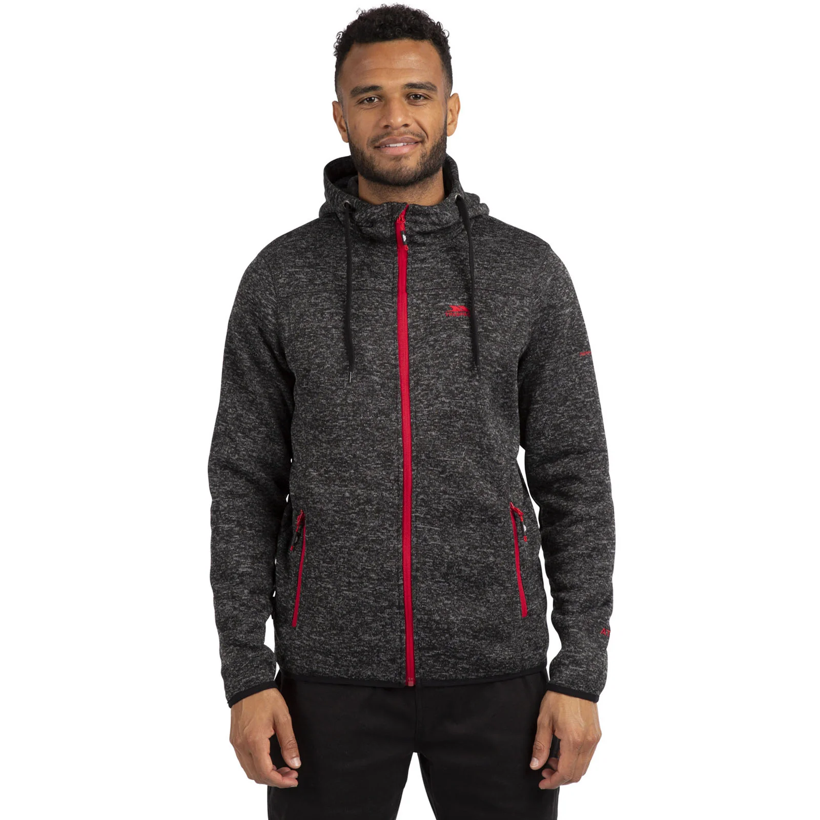 Trespass Mens Odeno Hooded Full Zip Fleece Jacket - Image 2