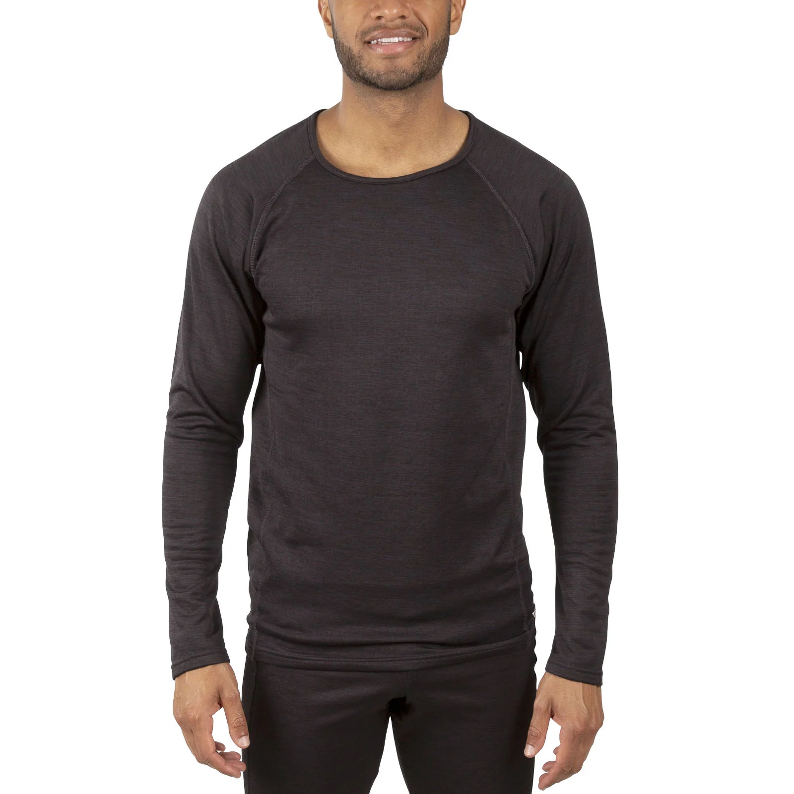 Trespass Mens Rennie Quick Drying Long Sleeve Baselayer T-Shirt - Dark Grey