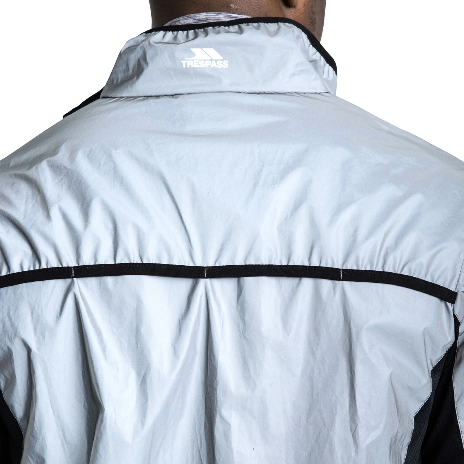 Trespass Mens Zig Reflective Water Resistant Jacket - Silver - Image 5