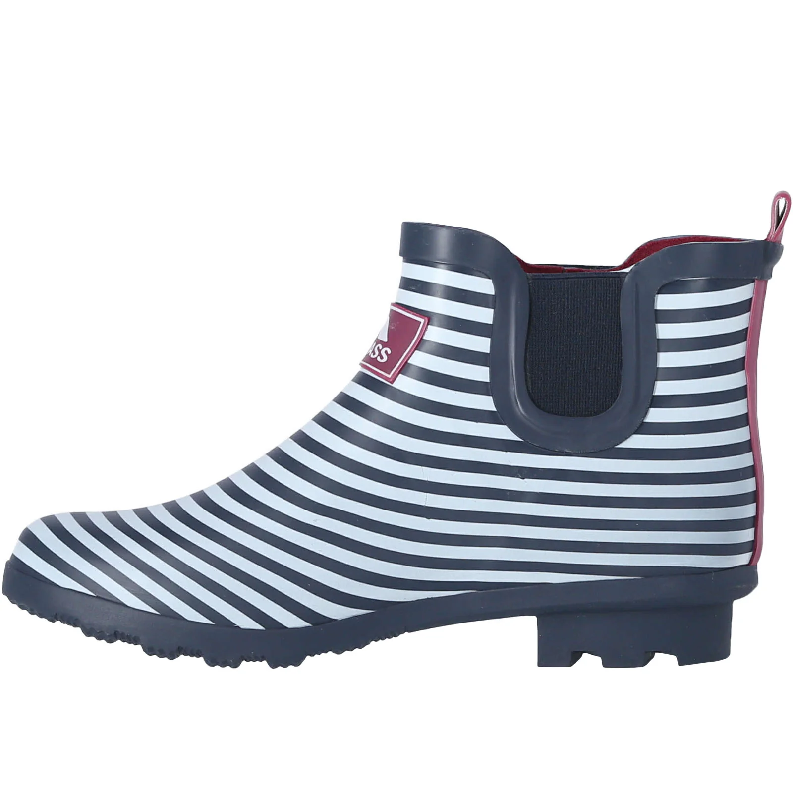Trespass Womens Bex Striped Ankle Wellington Boots - Navy - Image 2
