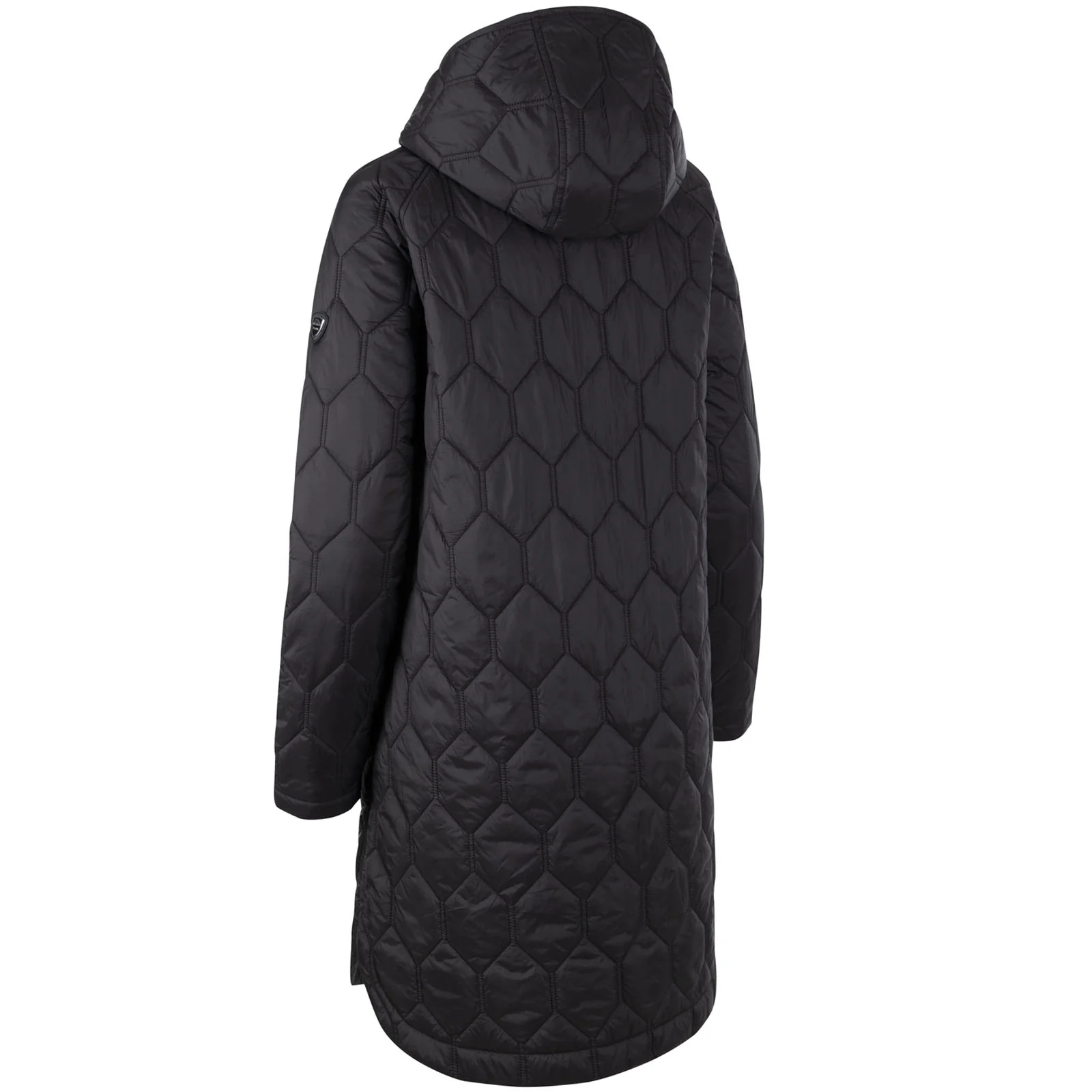 Trespass Womens Phase Hooded Longline Padded Jacket - Image 3