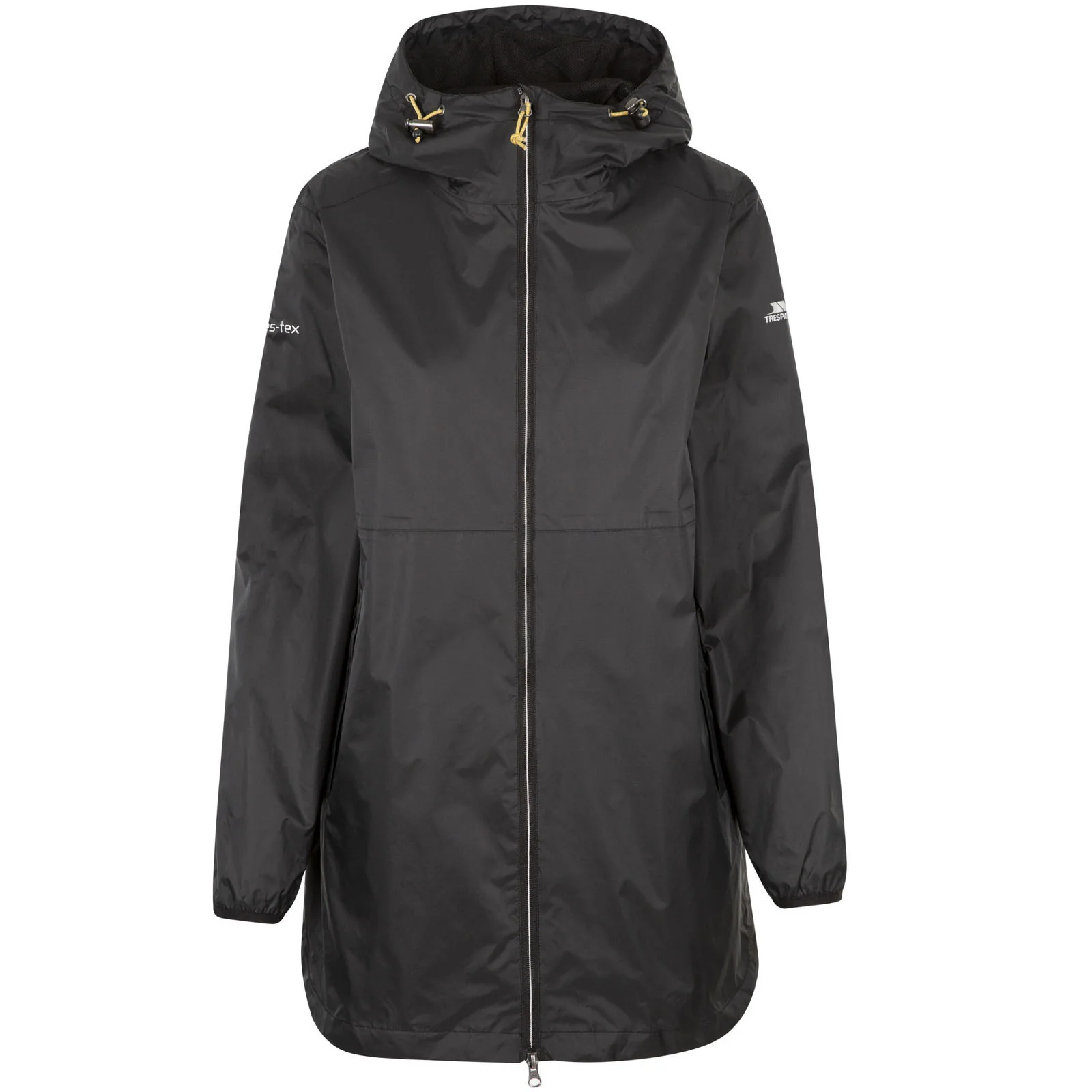 Trespass Womens TP75 Keepdry Hooded Waterproof Long Jacket - Image 2