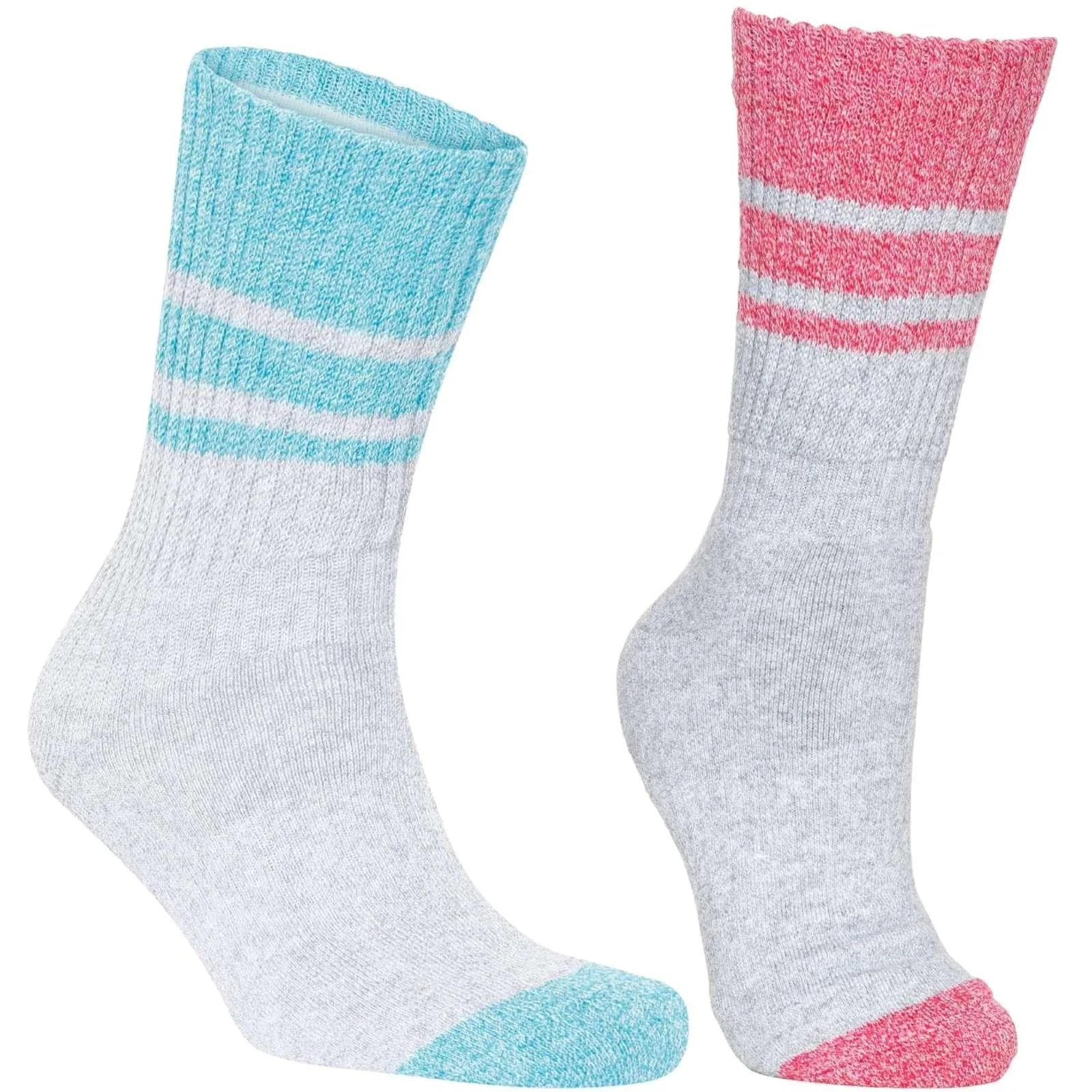 Trespass Womens Two Pack Hadley Anti-Blister Walking Hiking Socks - Grape - Image 7