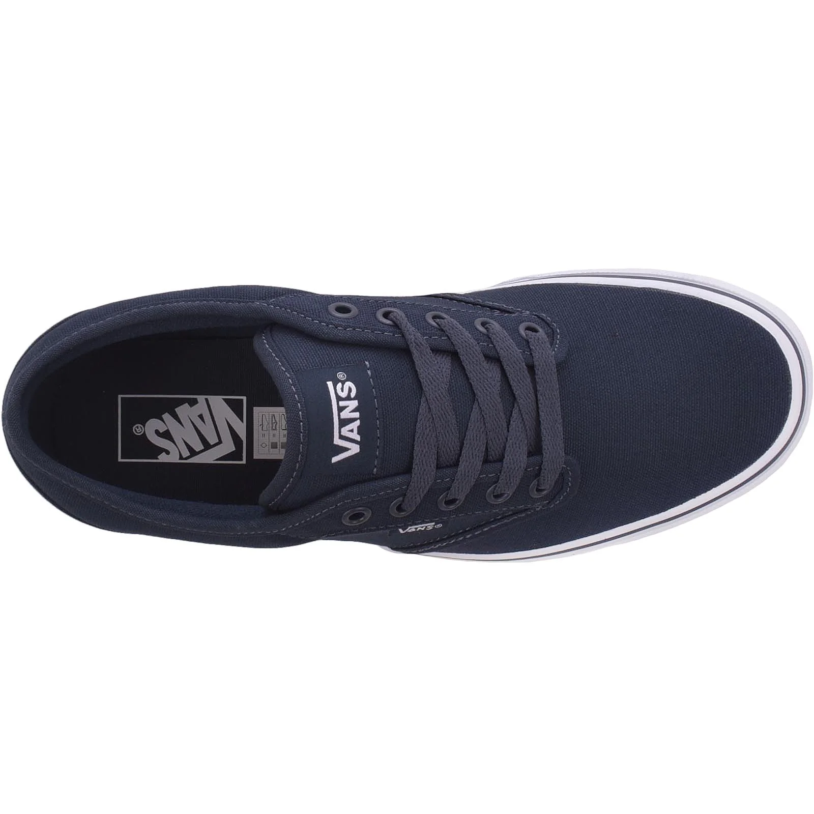 Vans Mens Atwood Canvas Trainers - Navy/White - Image 3