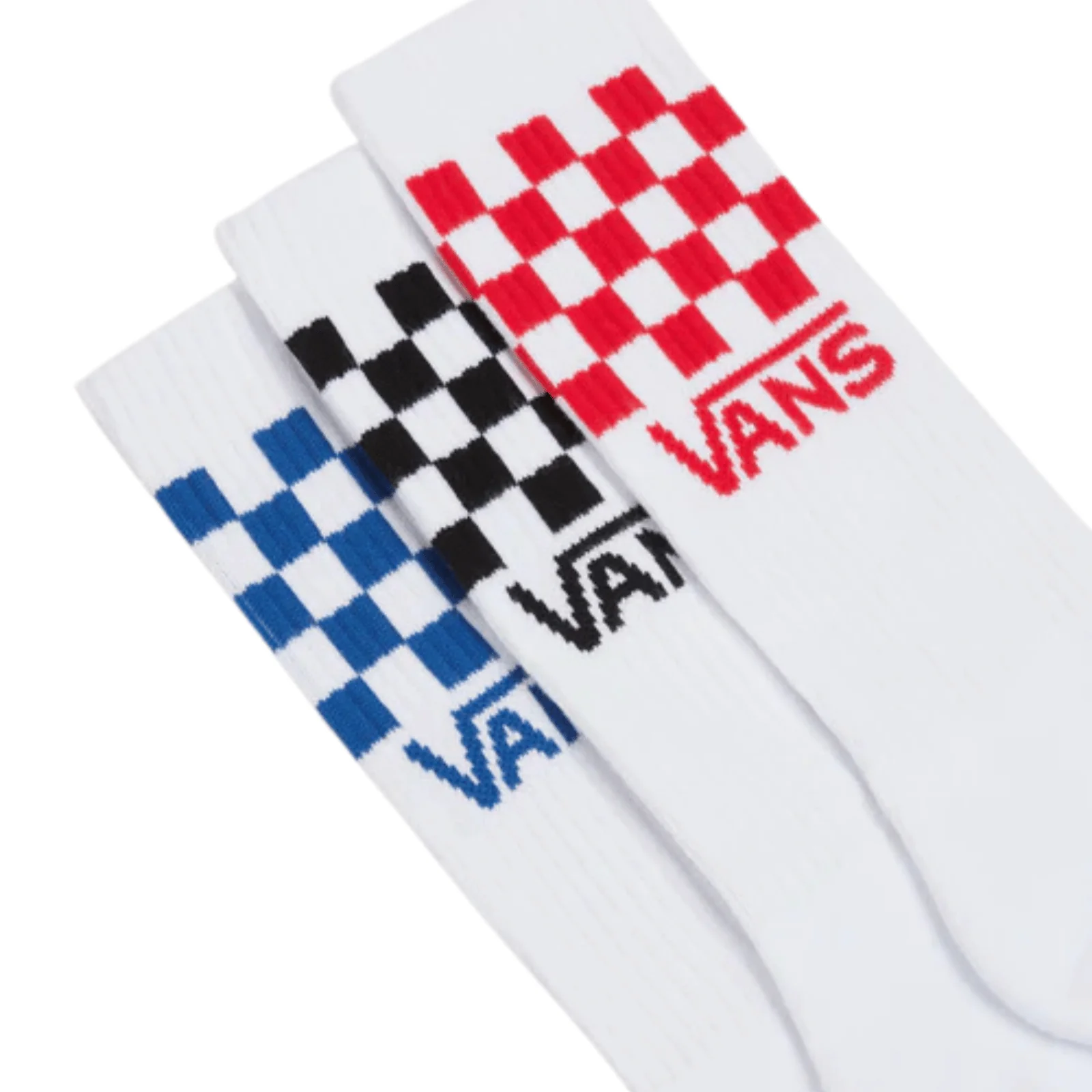 Vans Mens Classic Check 3 Pack Crew Socks - Image 2