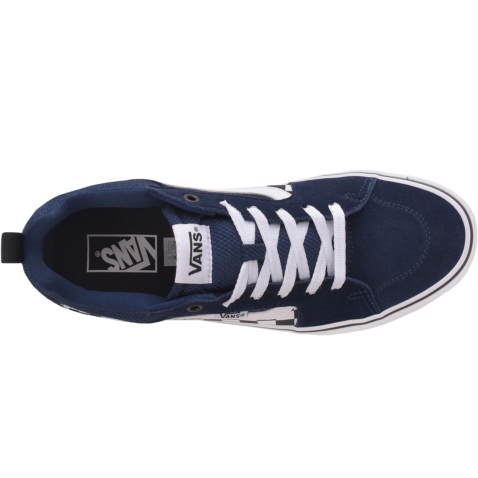 Vans Mens Filmore Checkered Trainers - Dress Blue - Image 3