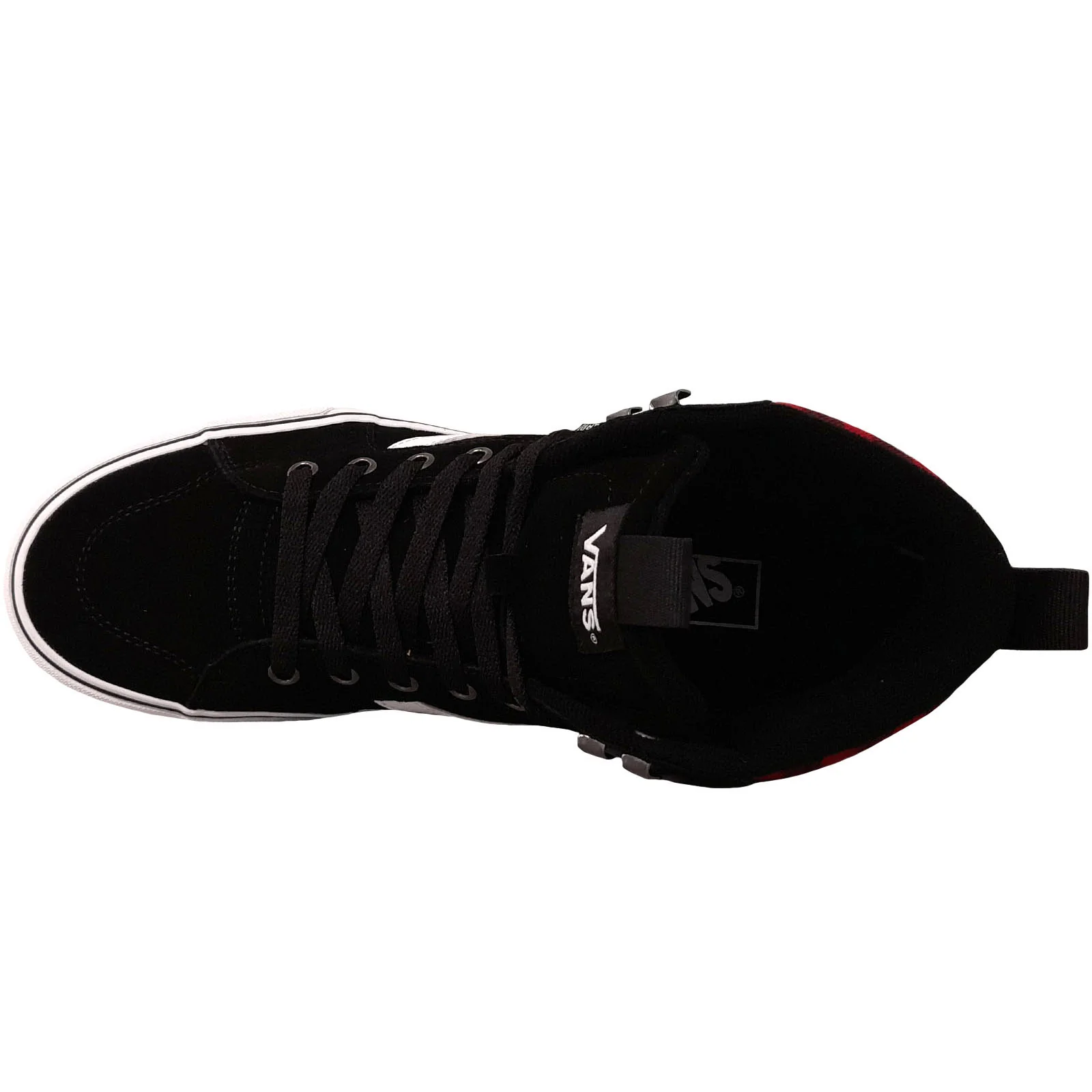 Vans Mens Filmore Hi Vansguard Suede High Top Trainers - Black/Red - Image 3