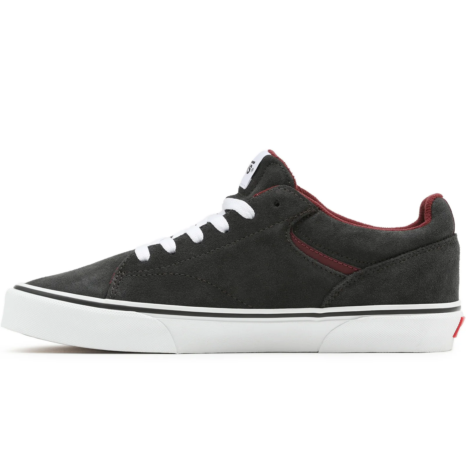 Vans Mens Seldan Low Rise Leather Look Lace Up Trainers - Black - Image 2
