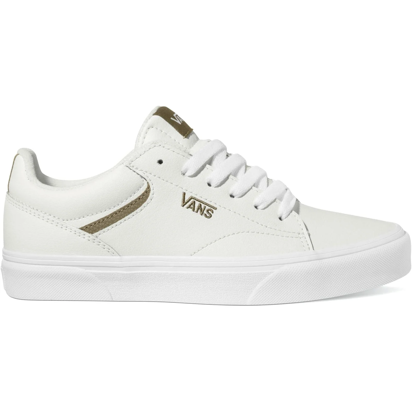Vans Womens Seldan Leather Low Rise Trainers - Image 2