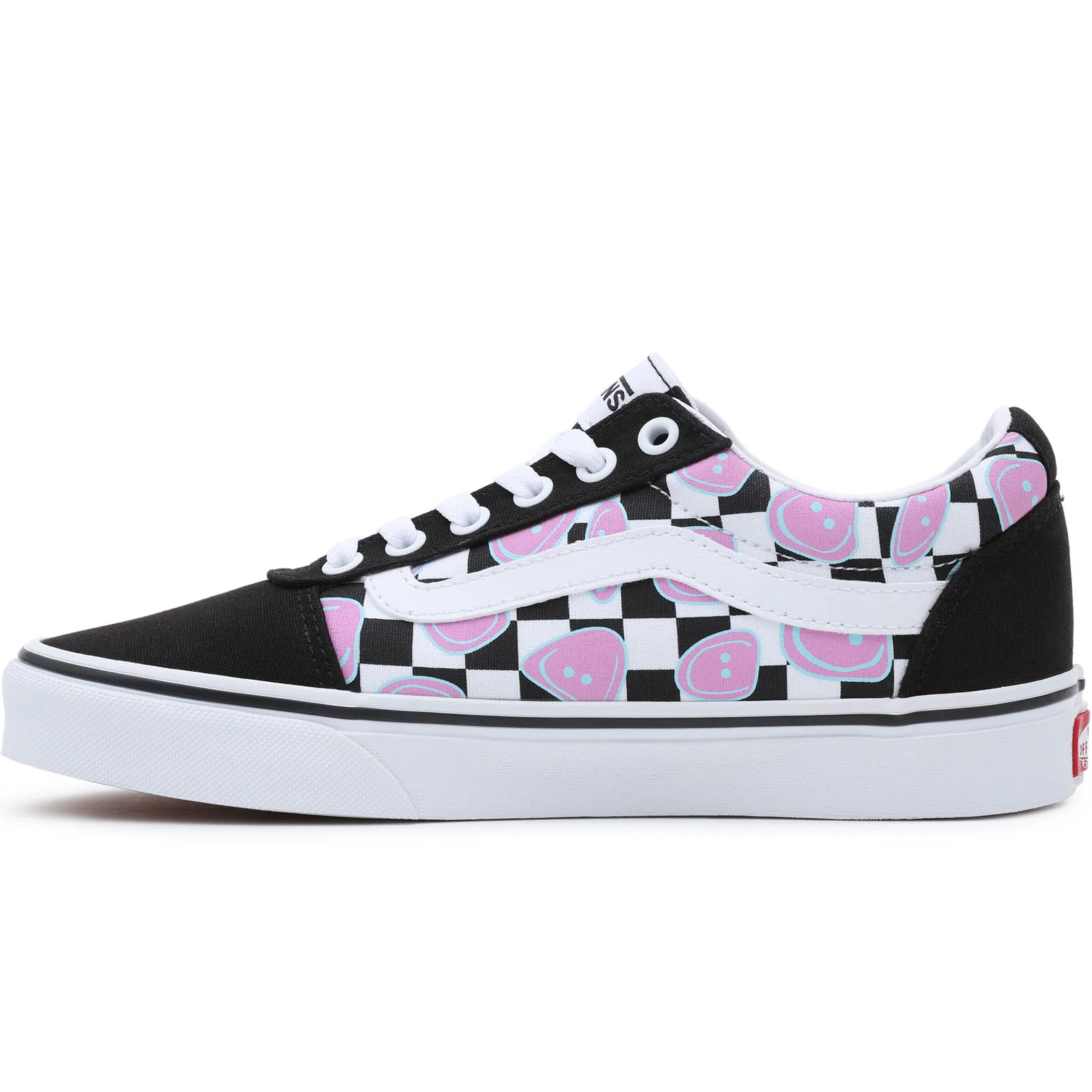 Vans Womens Ward Low Rise Canvas Retro Trainers - Multi/White - Image 2