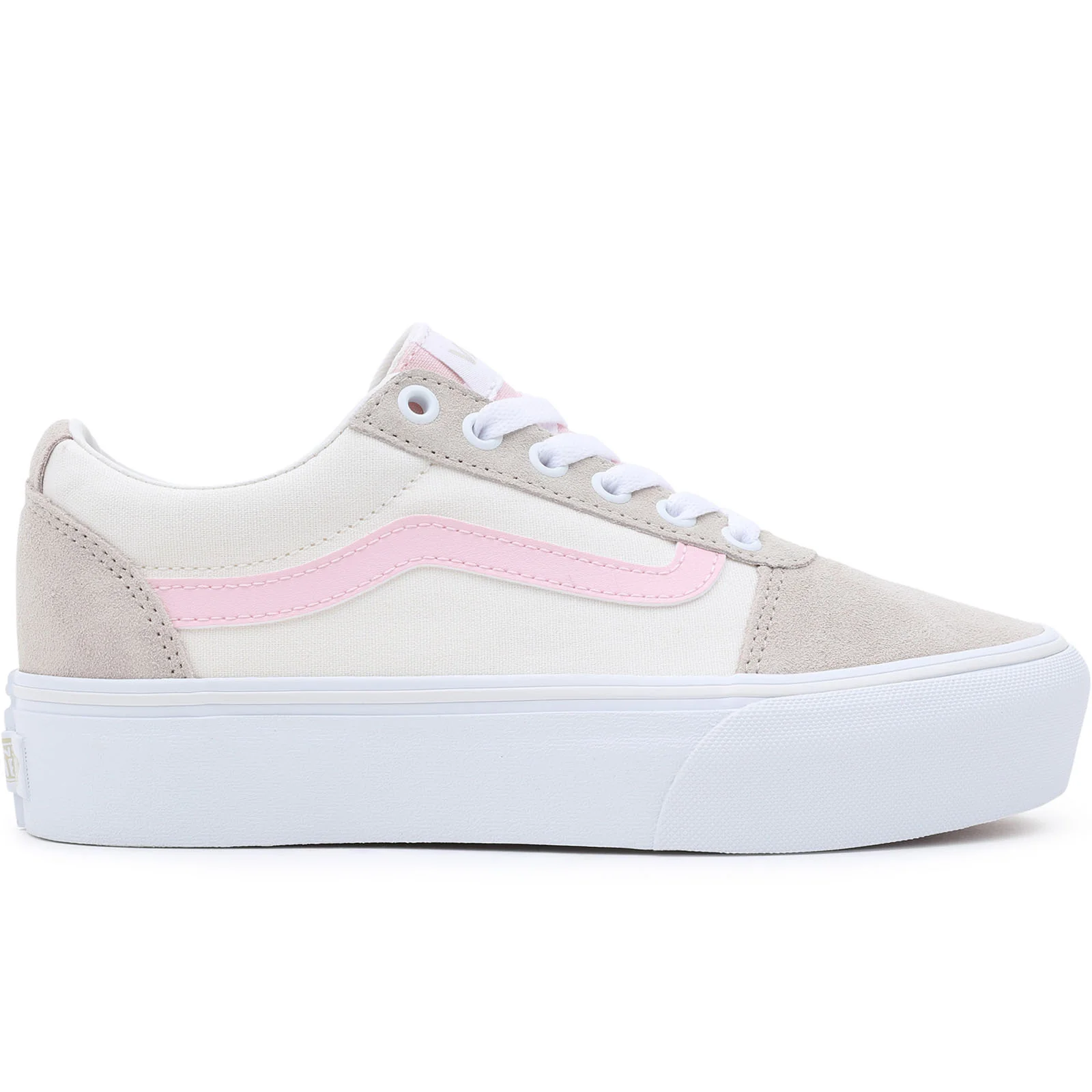 Vans Womens Ward Platform Chunky Canvas Trainers - Multi - Image 4